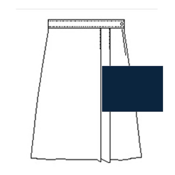2 Pleat with Liner Navy Skort