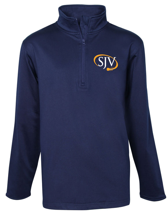 Youth Unisex Navy Pullover 1/4 zip- St. John Vianney