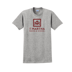 T-shirt-Gym Shirt 100% Cotton with St. Martha Logo