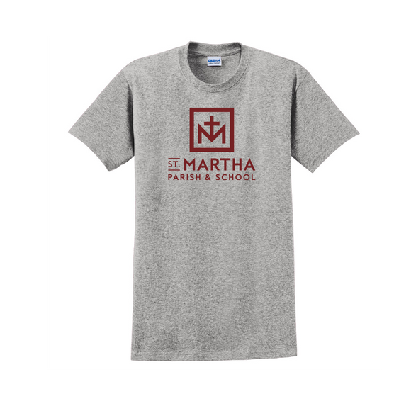 T-shirt-Gym Shirt 100% Cotton with St. Martha Logo