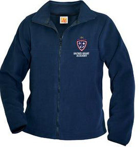 Polar Fleece Navy Zip Jacket- Sacred Heart Academy