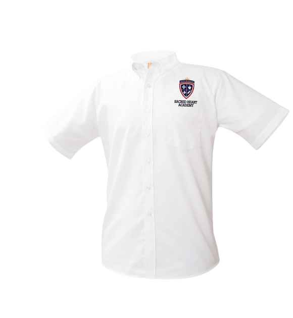 Oxford Male Embroidered SS- Sacred Heart