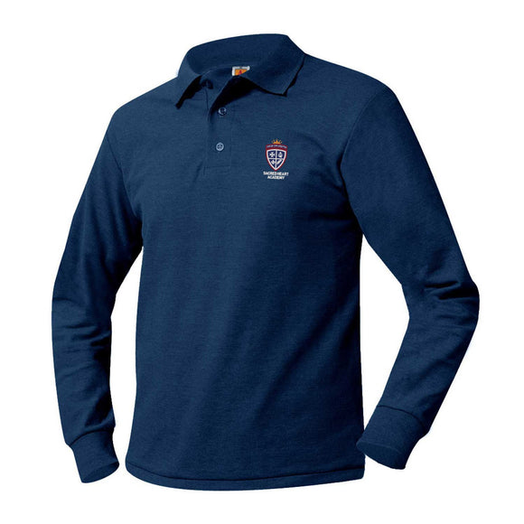 Unisex Embroidered Polo- Pique LS- Sacred Heart Academy