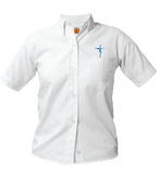 Oxford Girls Embroidered Blouse SS- Lansing Catholic