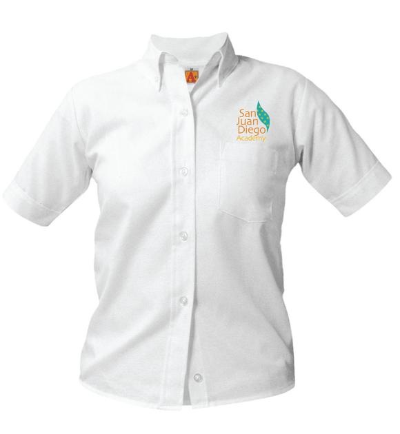 Oxford Girls Embroidered Blouse SS- San Juan Diego