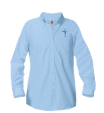 Oxford Girls Embroidered Blouse LS- Lansing Catholic