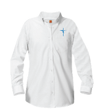 Oxford Girls Embroidered Blouse LS- Lansing Catholic