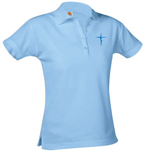 Girl Fit Polo Embroidered- Pique SS- Lansing Catholic