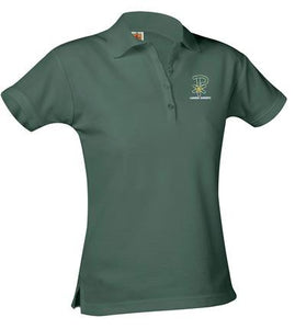 Girl Fit Polo Embroidered- Pique SS- Lumen Christi