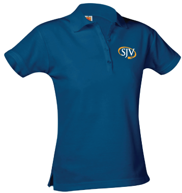 Girl Fit Polo Embroidered- Pique SS- St. John Vianney