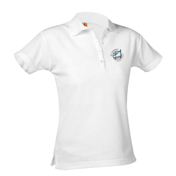 Girl Fit Polo Embroidered- Pique SS- St. Robert Catholic School