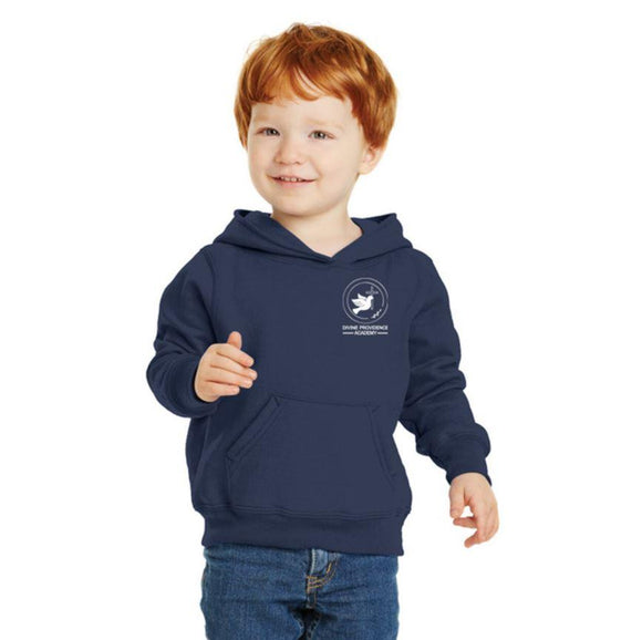 Spirit Wear-CAR78TZH-Toddler Hoodie with School Logo-NVY-Divine Providence