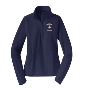 Ladies Embroidered Pullover 1/4 Zip Jacket- Lakewood