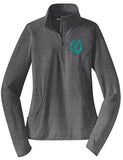 Jewels Faith Ranch-Woman's 1/4 Zip Performance Fleece Jacket-Charcoal Heather